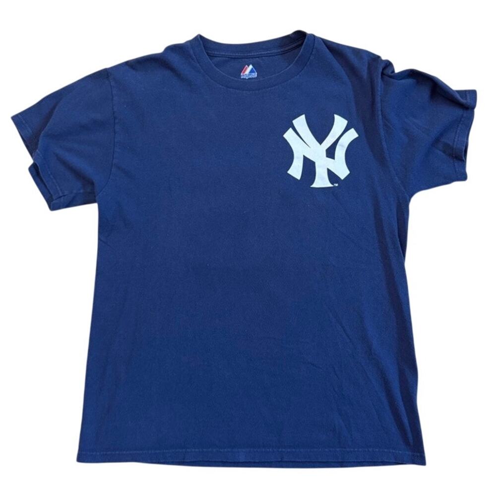 New York Yankees Mark Teixeira MLB blue shirt Size Medium